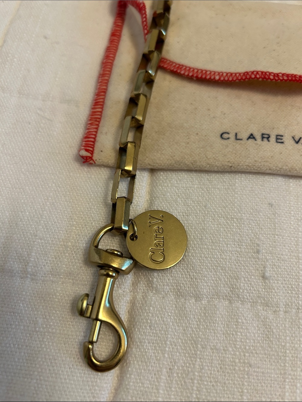 Clare V. Strap • Box Chain • Italian Brass - Picture 5 of 6